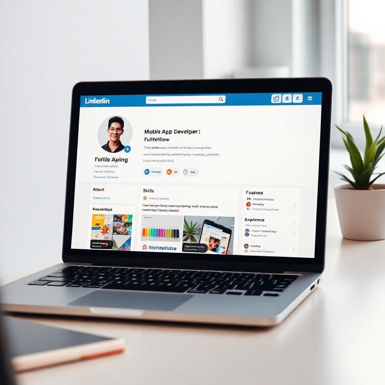 العرض وملف LinkedIn